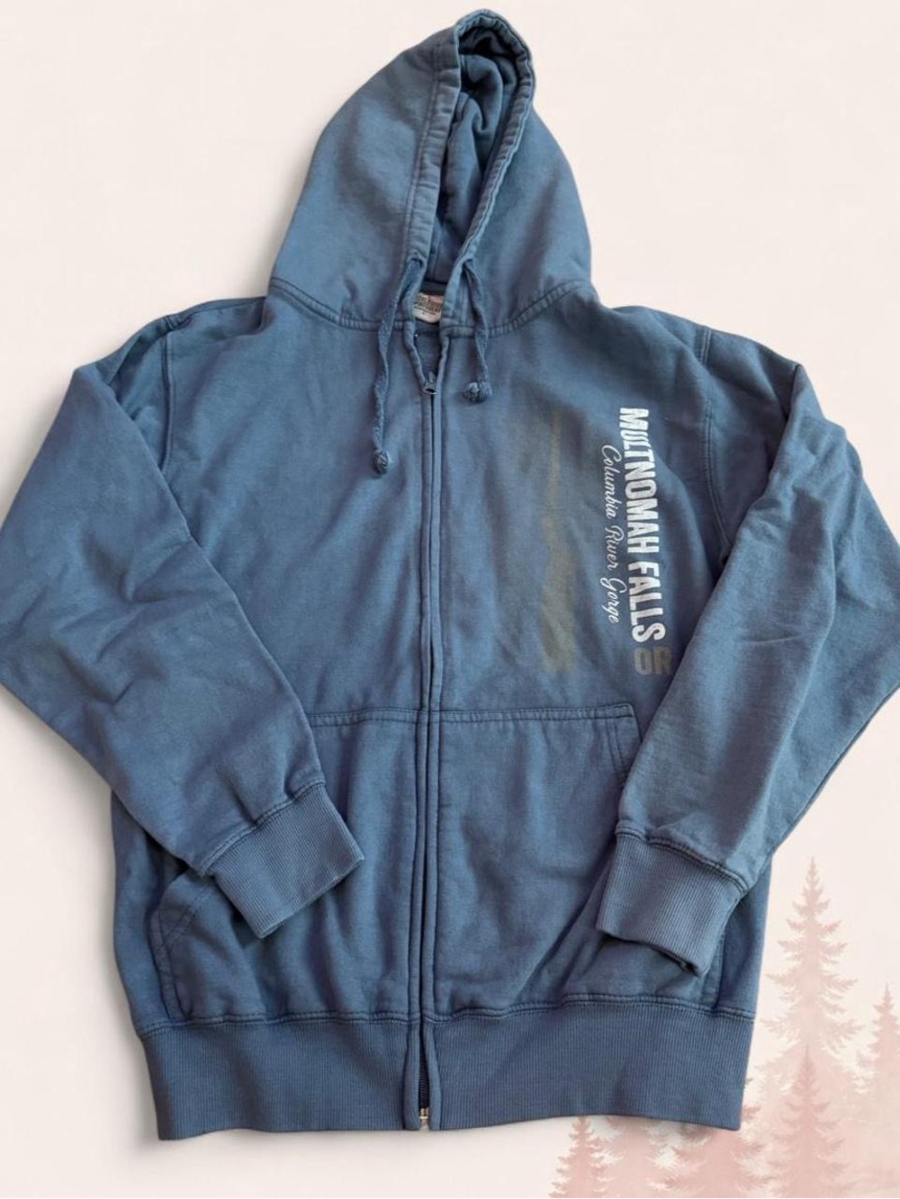 Multnomah Falls Oregon Zip-Up Hoodie – Women’s Size Small